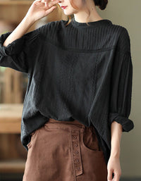 Women’s Vintage Embroidered Long Sleeve Blouse