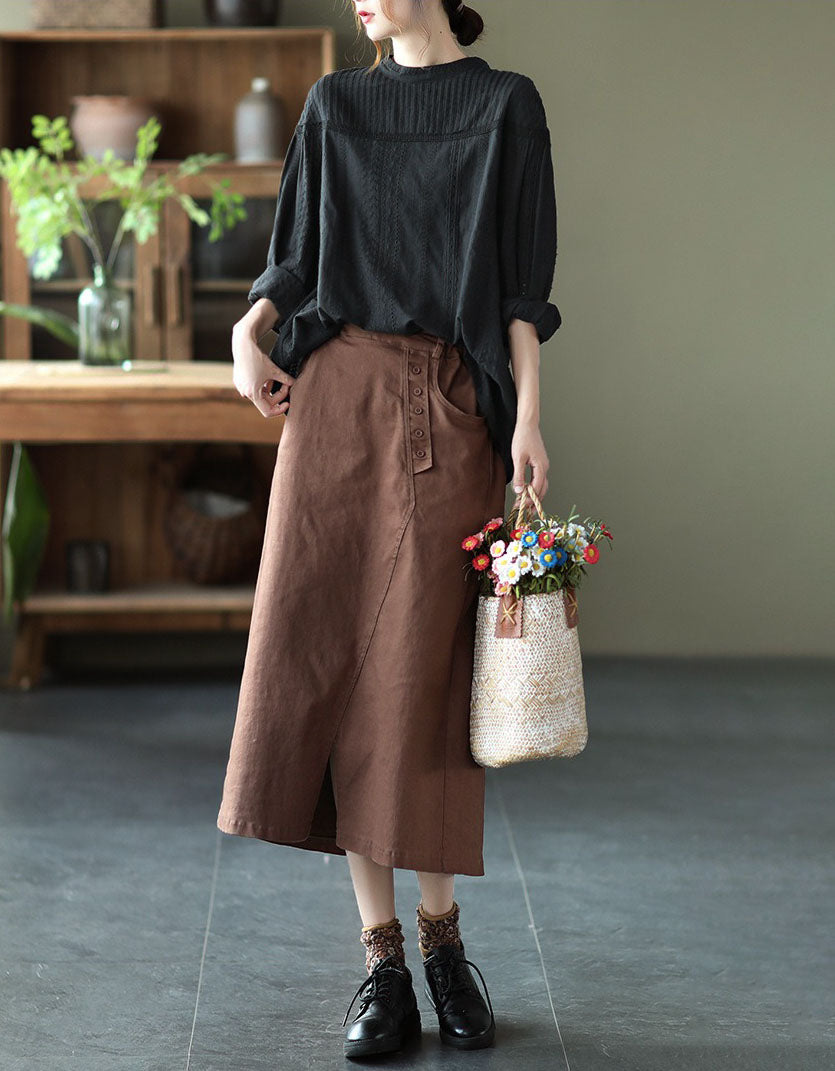 Women’s Vintage Embroidered Long Sleeve Blouse