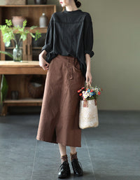 Women’s Vintage Embroidered Long Sleeve Blouse