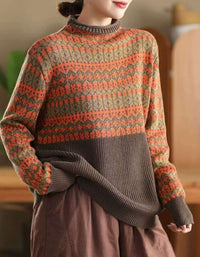 Women's Vintage Ethnic Pattern Casual Pullover