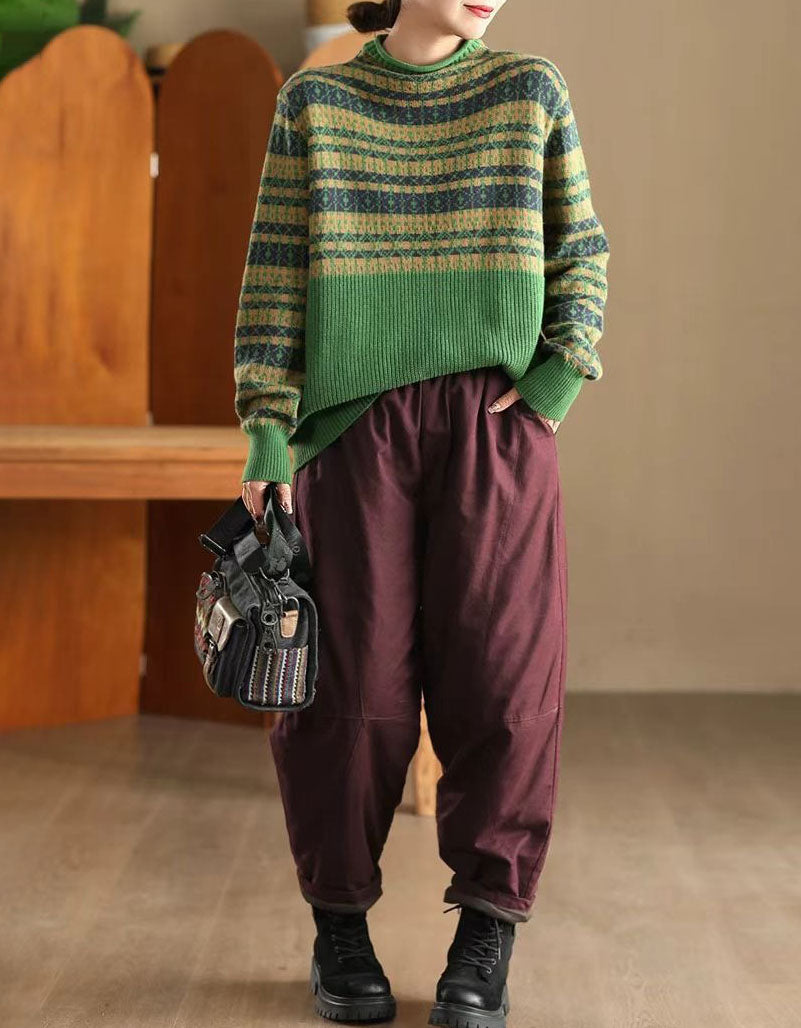 Women's Vintage Ethnic Pattern Casual Pullover