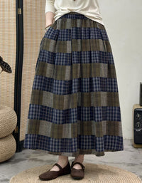 Women's Rose Print Long Maxi Skirt for Casual Style