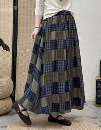 Women's floral long skirt styled with black top