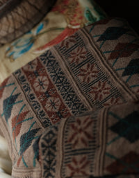 Women’s Vintage Geometric Pattern Oversized Knit Sweater