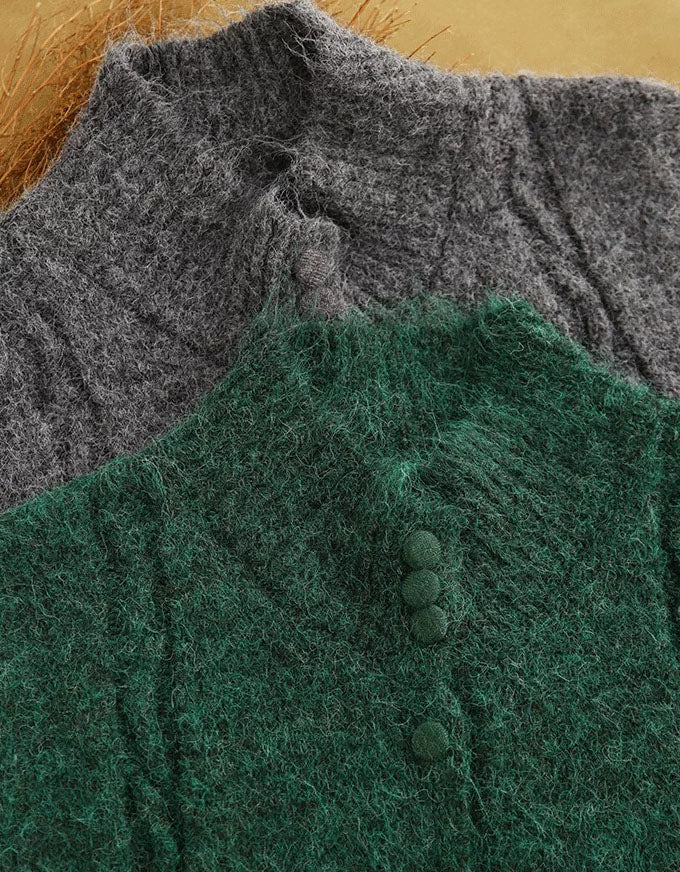 Women's Textured High Neck Sleeveless Sweater Vest