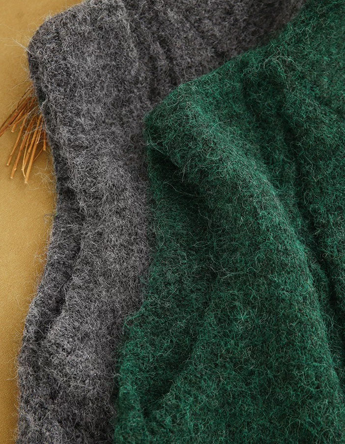 Women's Relaxed Fit High Neck Knit Button Vest