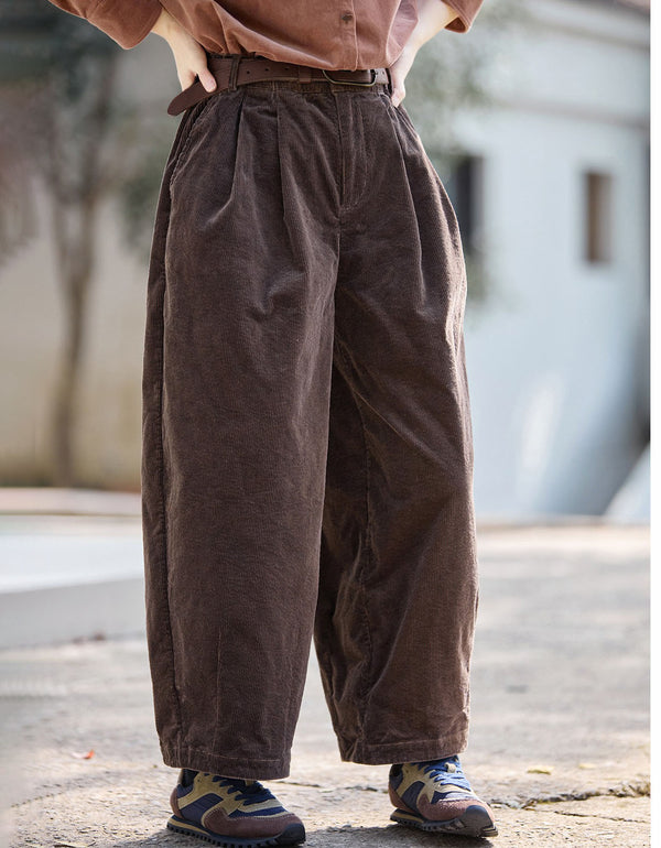Women’s Autumn Loose Casual Corduroy Trousers