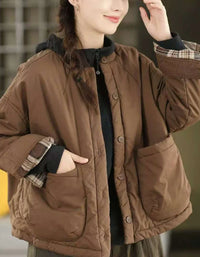 Women's Vintage Oversized Soft Cotton Puffer Jacket - Islinen