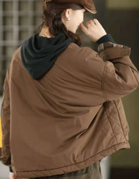 Women's Vintage Oversized Soft Cotton Puffer Jacket - Islinen