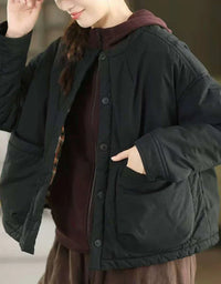 Women's Vintage Oversized Soft Cotton Puffer Jacket - Islinen