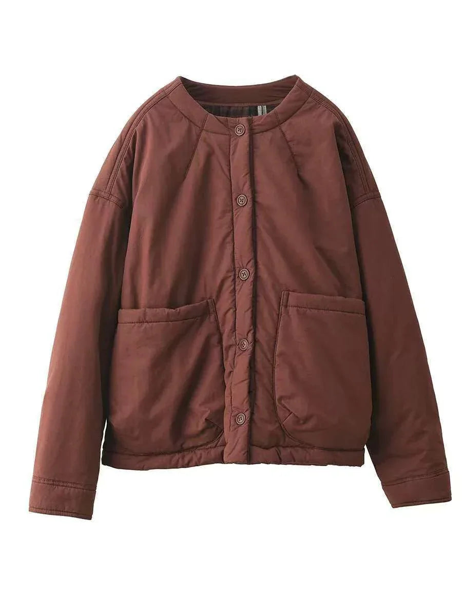 Women's Vintage Oversized Soft Cotton Puffer Jacket - Islinen