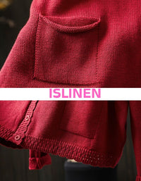 Vintage style knit cardigan women daily wear close-up