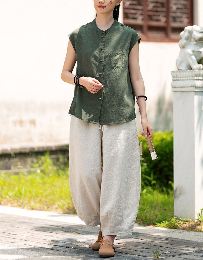 Relaxed fit women’s sleeveless shirt summer wear