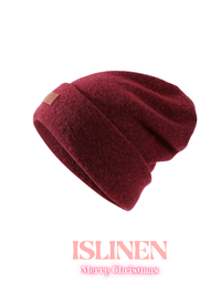 Women’s Warm Red Christmas Design Knit Beanie Hats