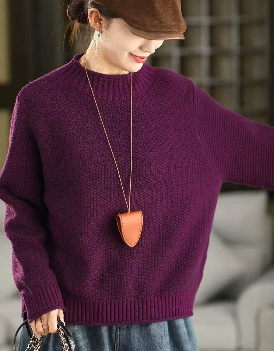 Women’s Winter Casual Crewneck Knit Sweater