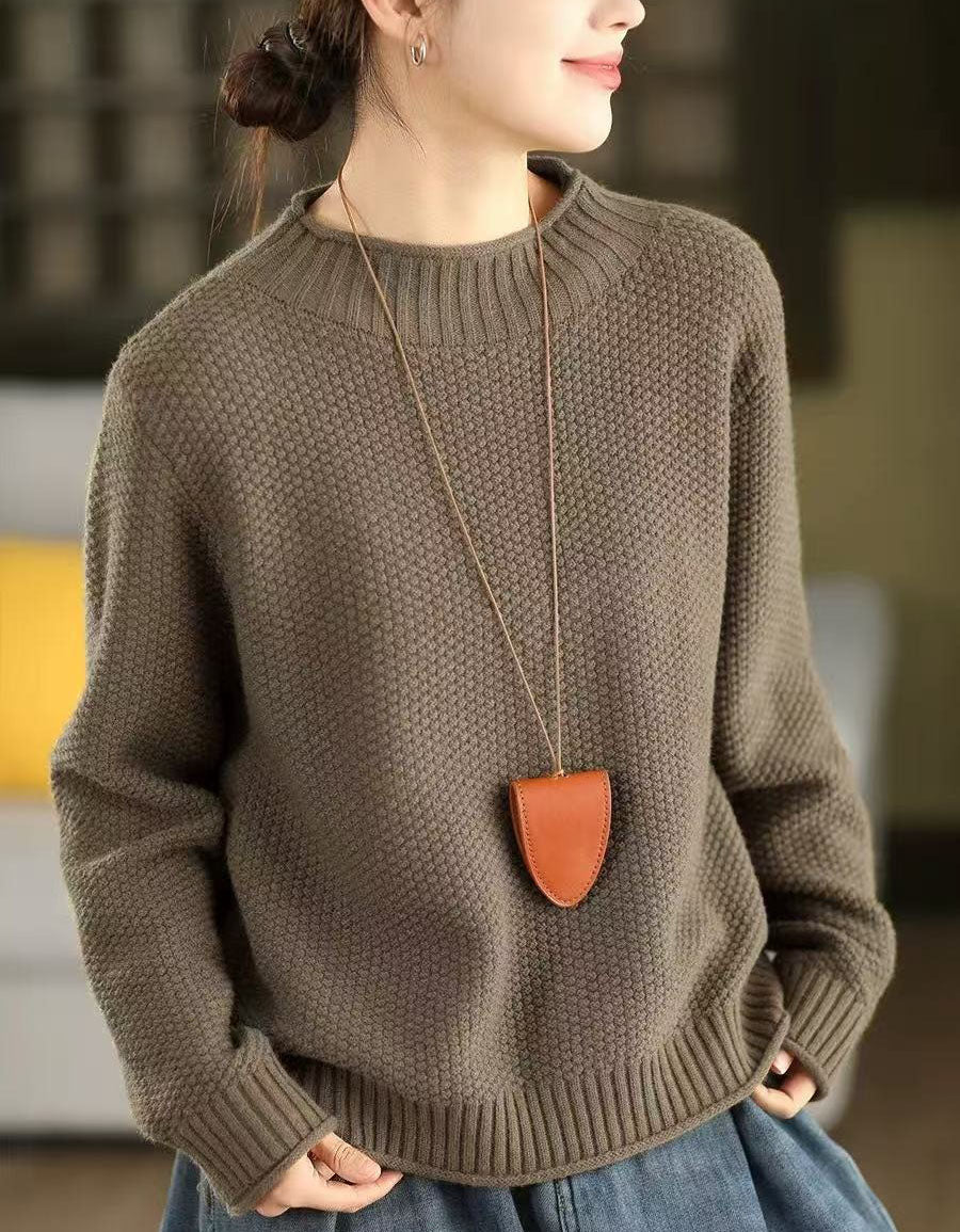 Women’s Winter Casual Crewneck Knit Sweater