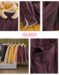 Women's Winter Casual Sherpa Collar Quilted Coat