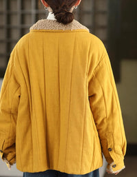 Women's Winter Casual Sherpa Collar Quilted Coat