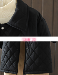 Women's Winter Comfortable Classic Black Quilted Long Coat