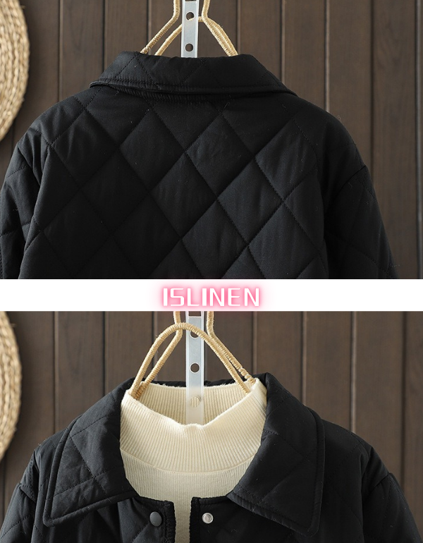 Women's Winter Comfortable Classic Black Quilted Long Coat