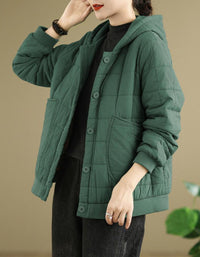 Women’s Winter Comfortable Loose Quilted Hooded Coat