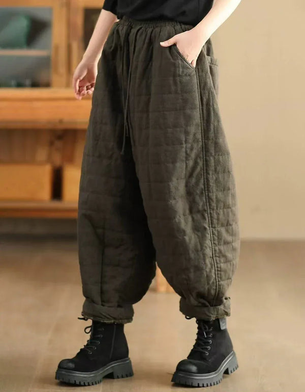 Women’s Winter Comfortable Loose Quilted Pants - Islinen