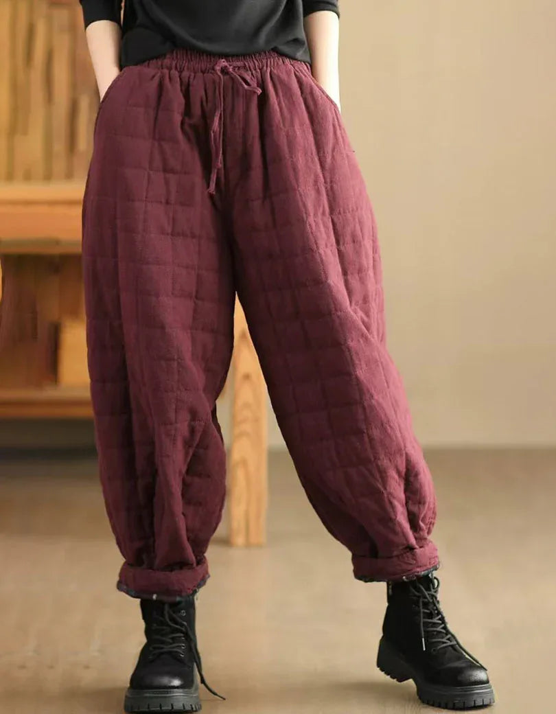 Women’s Winter Comfortable Loose Quilted Pants - Islinen