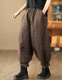 Women’s Winter Comfortable Loose Quilted Pants - Islinen