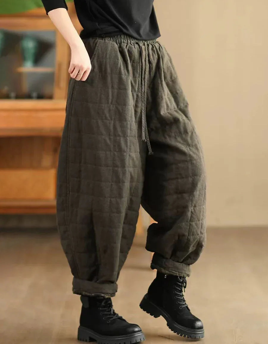 Women’s Winter Comfortable Loose Quilted Pants - Islinen