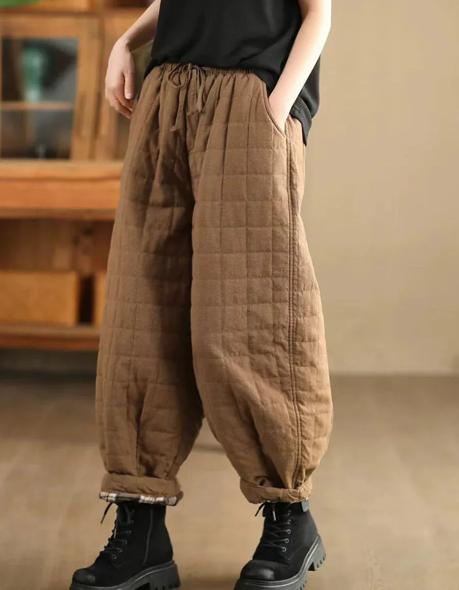 Women’s Winter Comfortable Loose Quilted Pants - Islinen