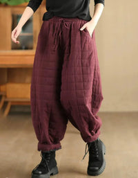 Women’s Winter Comfortable Loose Quilted Pants - Islinen