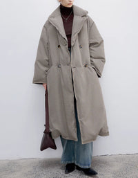 Women’s Winter Loose Classic Houndstooth Long Coat