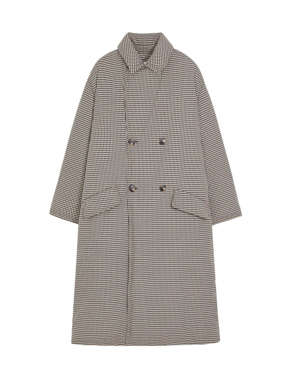 Women’s Winter Loose Classic Houndstooth Long Coat