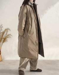 Women's Winter Loose Reversible Long Puffer Coat Down jacket