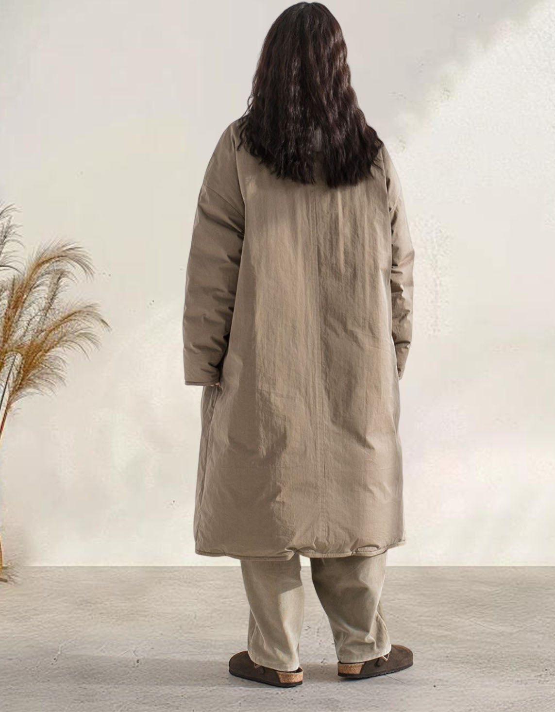 Women's Winter Loose Reversible Long Puffer Coat Down jacket