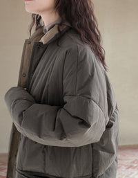 Women's Winter Loose Reversible Long Puffer Coat Down jacket