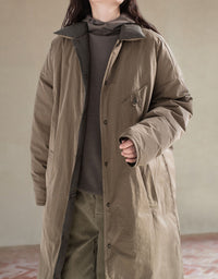 Women's Winter Loose Reversible Long Puffer Coat Down jacket