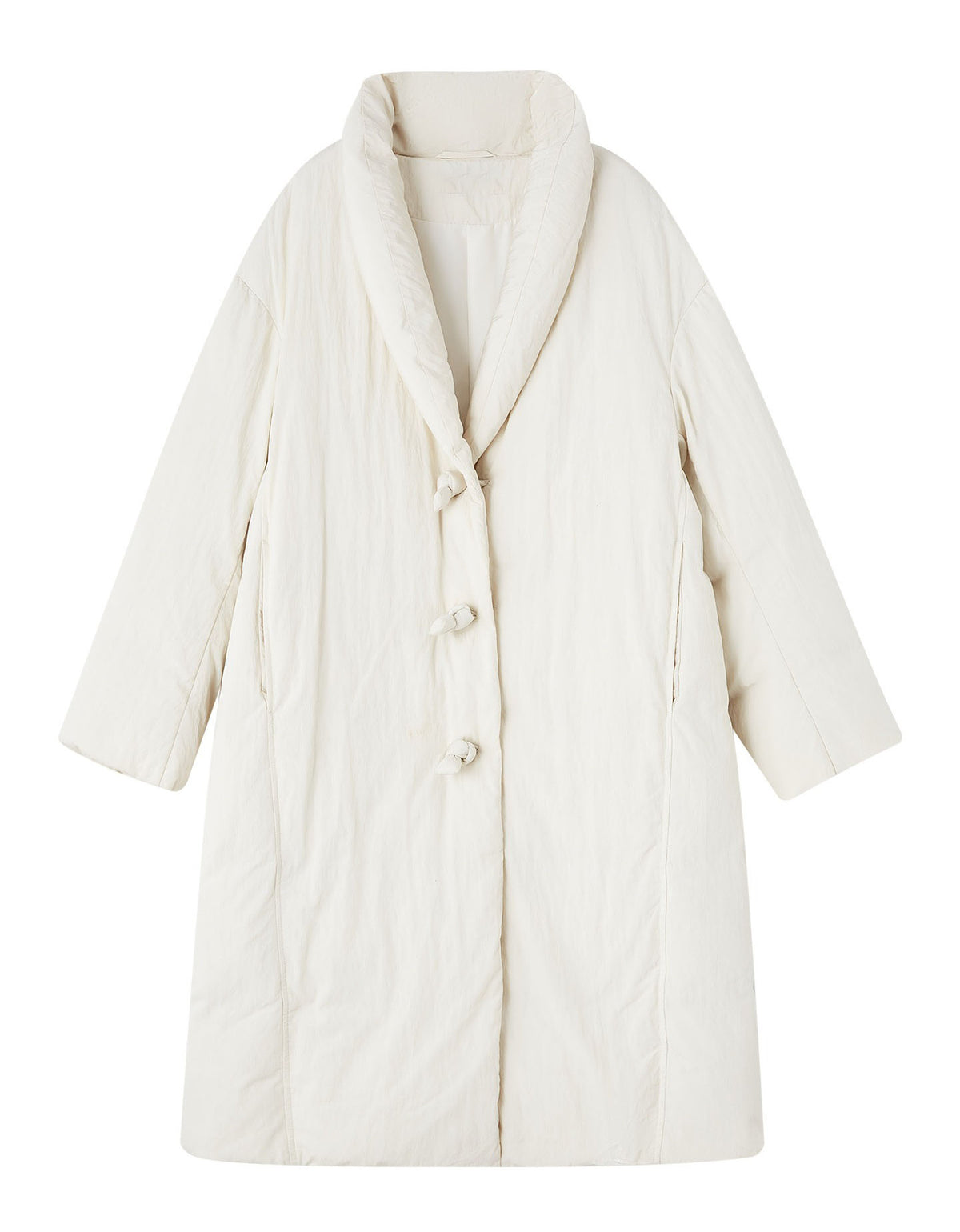 Women’s Winter Oversized Knot Buttons Long Puffer Coat