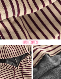 Women’s Winter Relaxed Fit Striped Hoodie