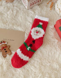 2 Pairs Women's Winter Soft Fluffy Christmas Socks