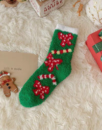 2 Pairs Women's Winter Soft Fluffy Christmas Socks