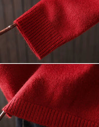 Long sleeve of an red argyle cardigan with ribbed knit cuff detail