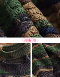 Women’s Winter Vintage Striped Knit Sweater