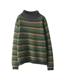 Women’s Winter Vintage Striped Knit Sweater