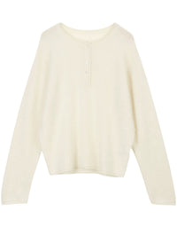 Women’s brown long sleeve pullover sweater styled for a cozy casual outfit
