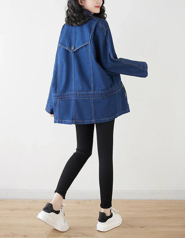 Women’s Casual Double Breasted Denim Jacket - Islinen