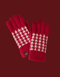 Women’s Christmas Design Knitted Winter Warm Gloves