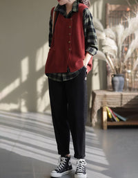 Women’s Oversized Textured Rib Knit Vest