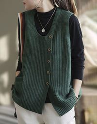 Women’s Oversized Textured Rib Knit Vest