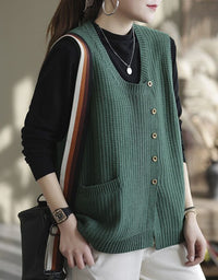 Women’s Oversized Textured Rib Knit Vest